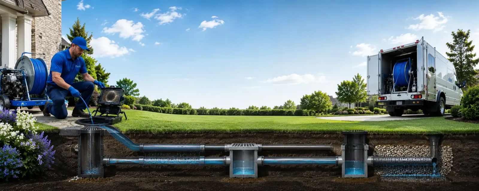 Outdoor drain cleaning information for Woodbury, NY